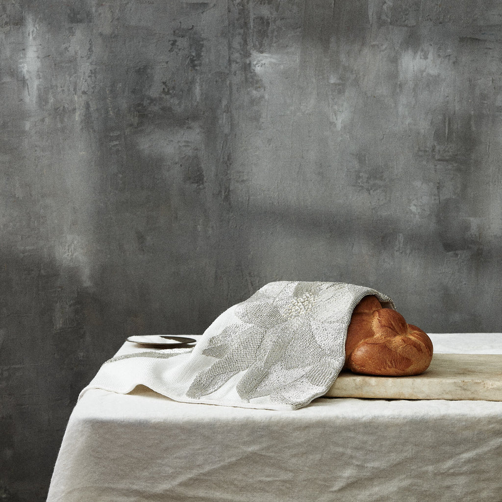 Reuben Challah Cover in Mandrake Silver