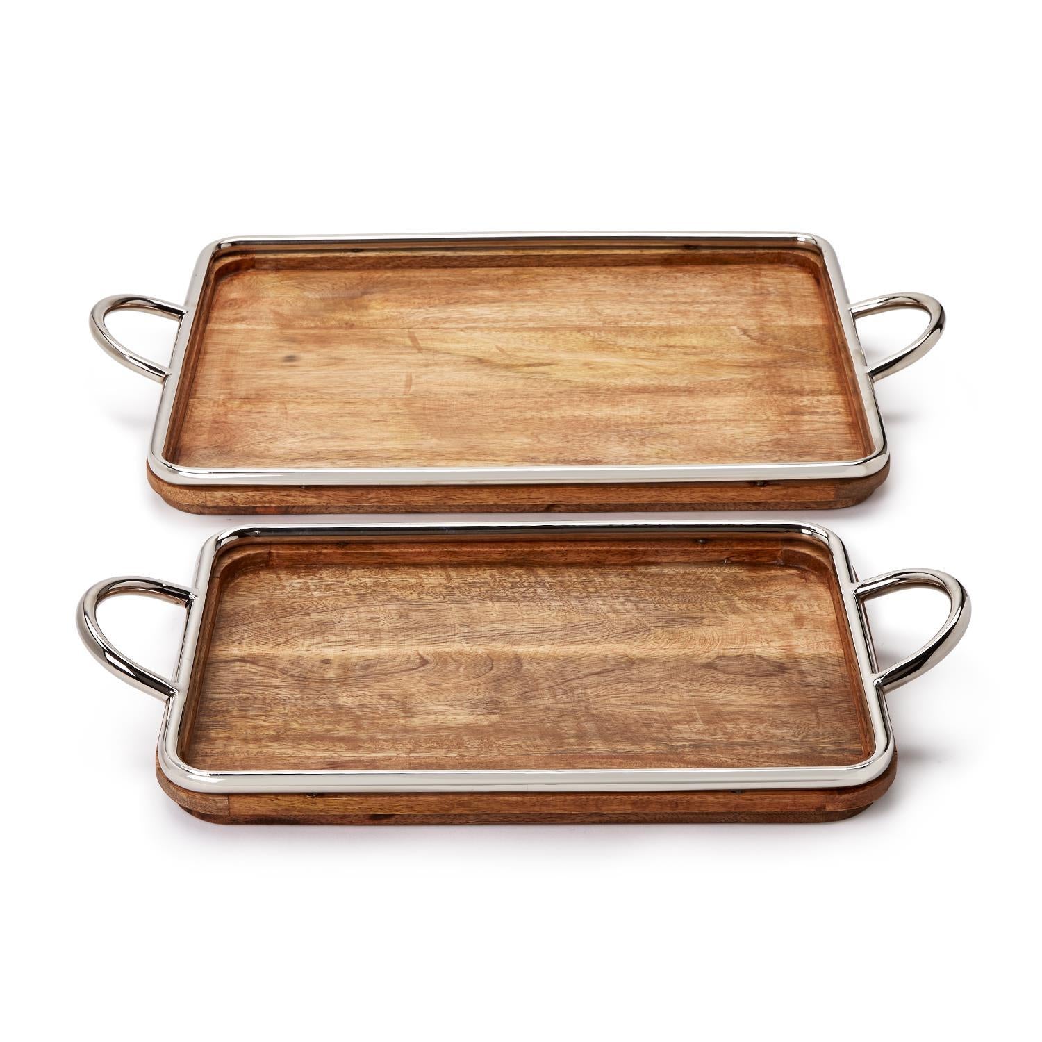 Decorative Serving Tray, Set of 2
