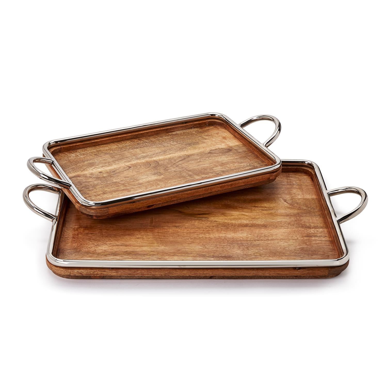 Decorative Serving Tray, Set of 2