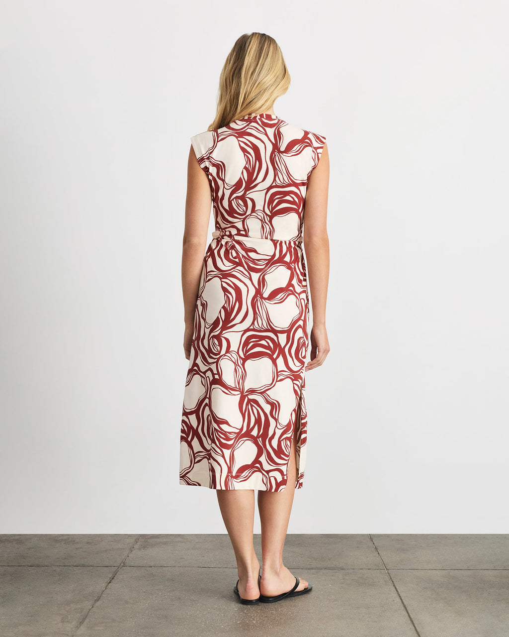 Aurora Dress in Cream/Redwood Multi