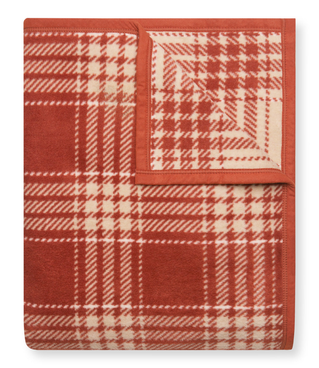 Autumn Plaid Blanket in Desert Red