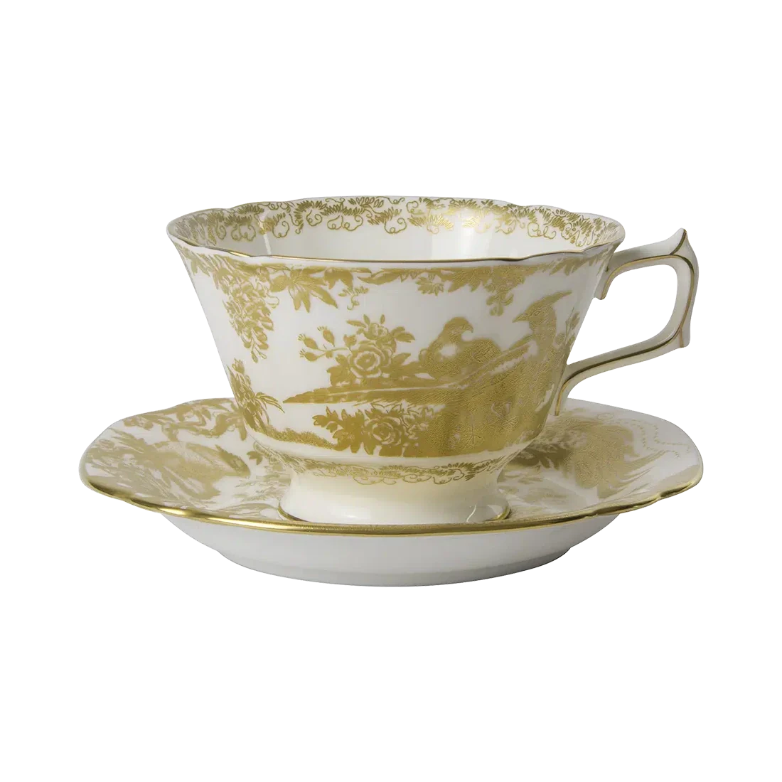 Aves Gold Tea Cup & Saucer