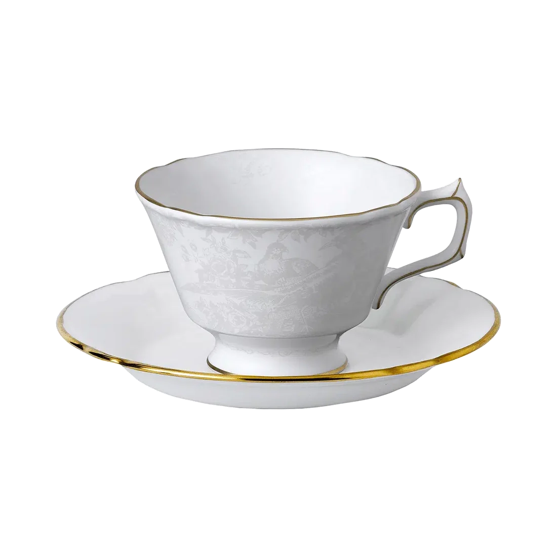 Aves Pearl Tea Cup & Saucer