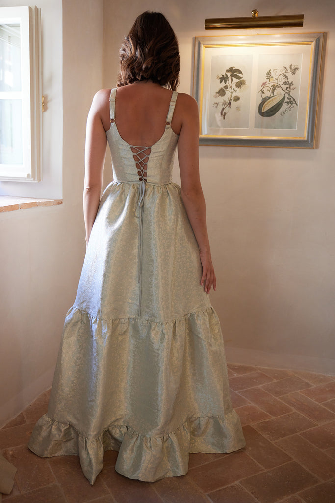 The Avery Dress in Sage Duchess | Over The Moon The Avery Dress in Sage Duchess | Over The Moon