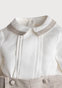 Beige Linen Celebration Set (12mths-3yrs) Sets  from Pepa London