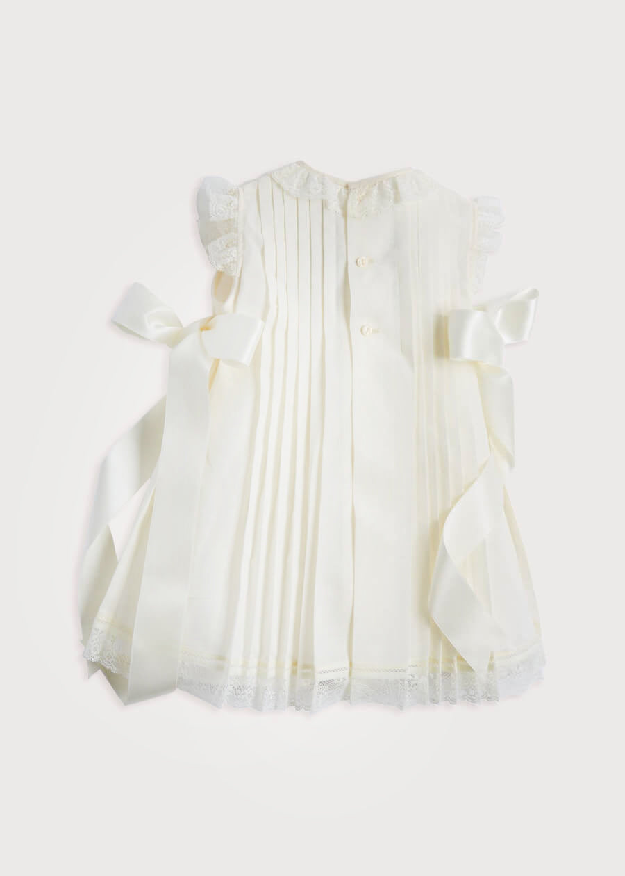 Cream Panelled Christening Gown (3mths-5yrs) Dresses from Pepa London