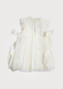 Cream Panelled Christening Gown (3mths-5yrs) Dresses from Pepa London