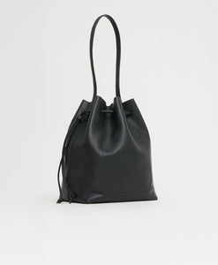 Drawstring Cabas in Black