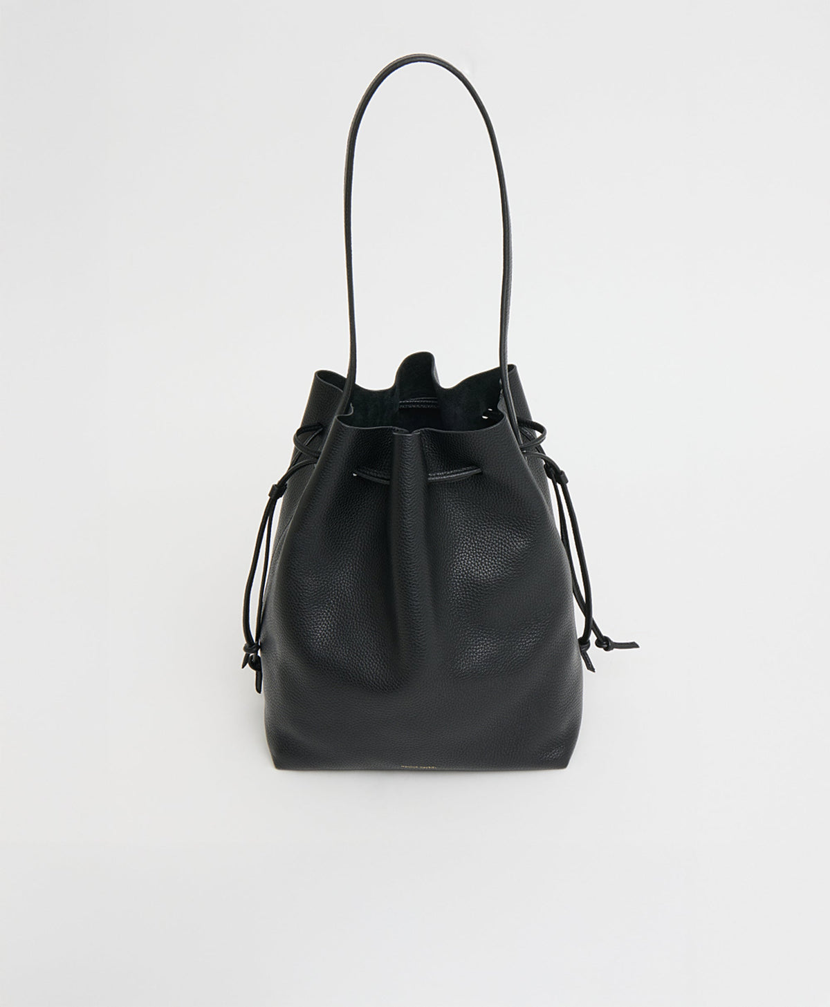 Drawstring Cabas in Black