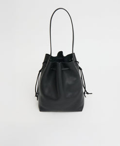 Drawstring Cabas in Black