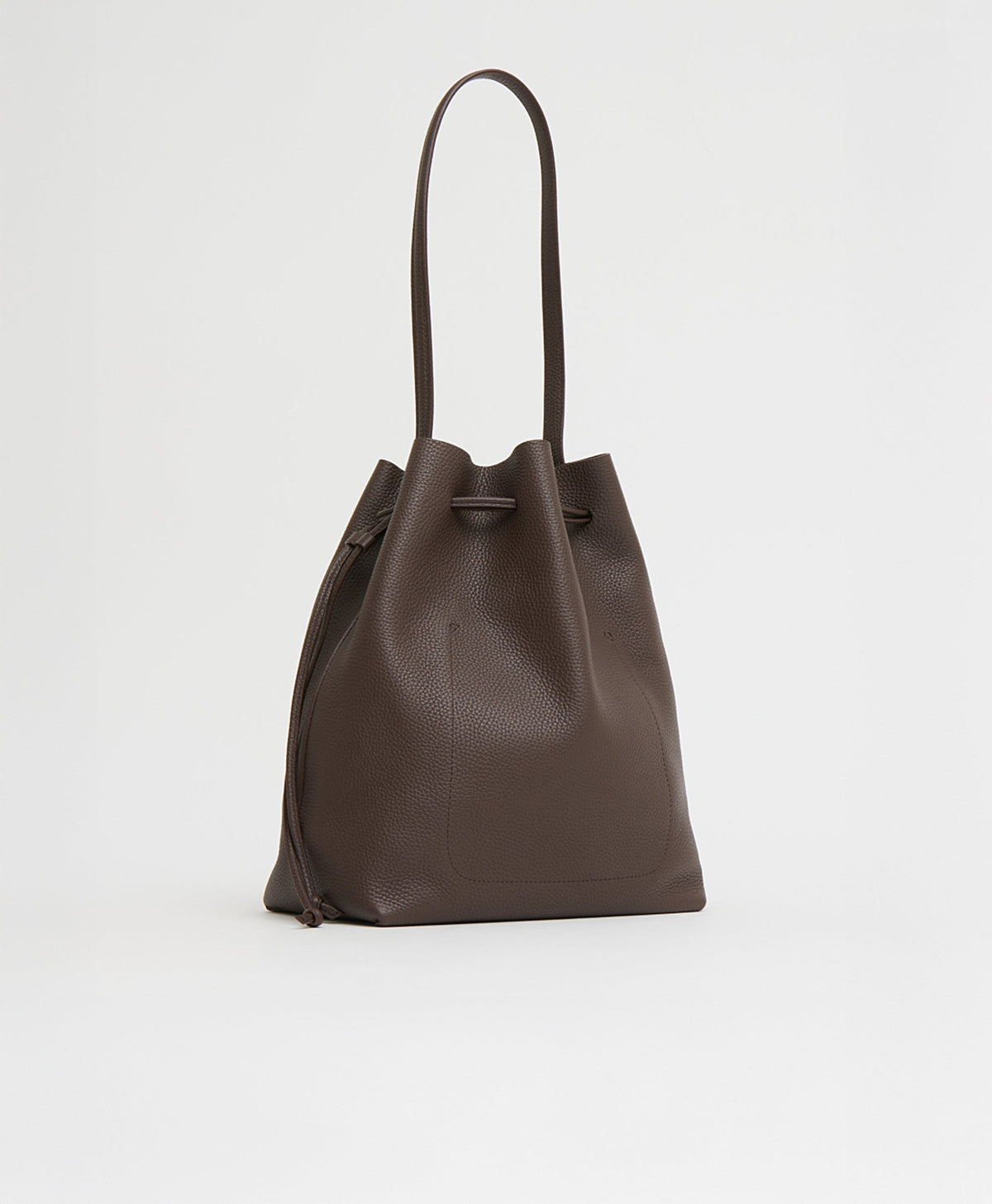 Drawstring Cabas in Chocolate