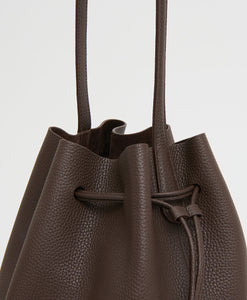 Drawstring Cabas in Chocolate