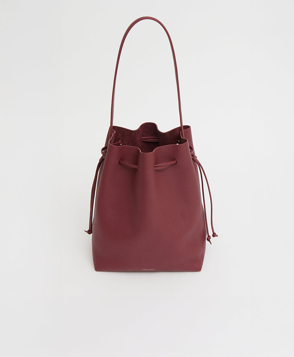 Drawstring Cabas in Oxblood