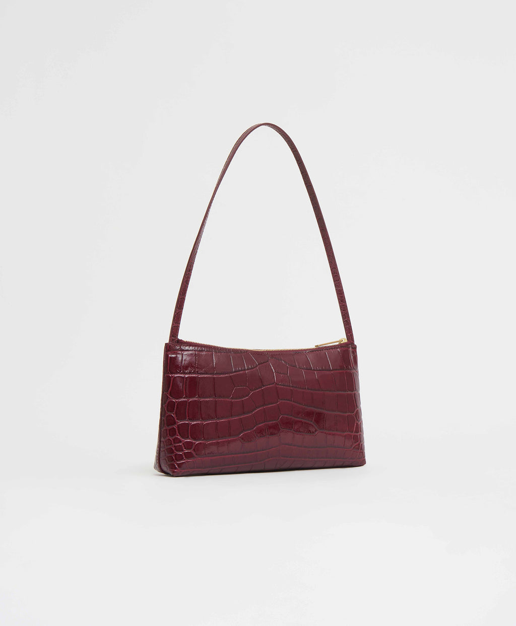 Gaia Shoulder Bag - Oxblood Croc