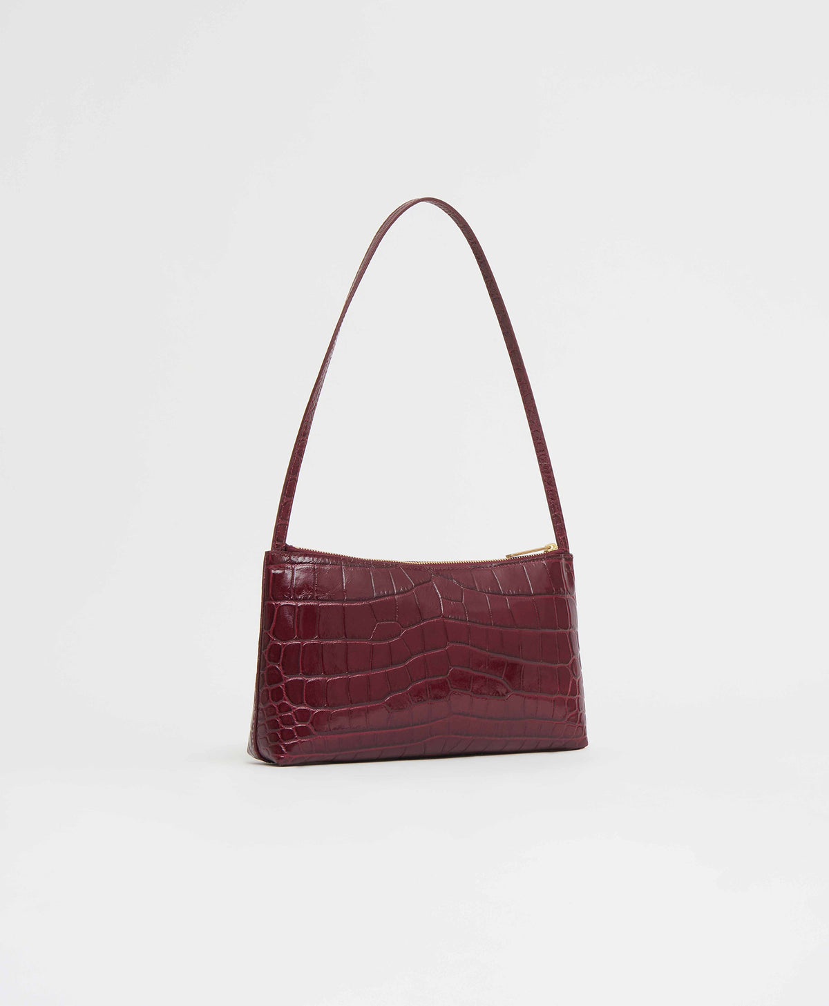 Gaia Shoulder Bag - Oxblood Croc