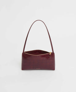 Gaia Shoulder Bag - Oxblood Croc