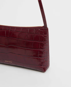 Gaia Shoulder Bag - Oxblood Croc