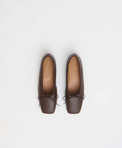 Square Toe Ballerina - Chocolate