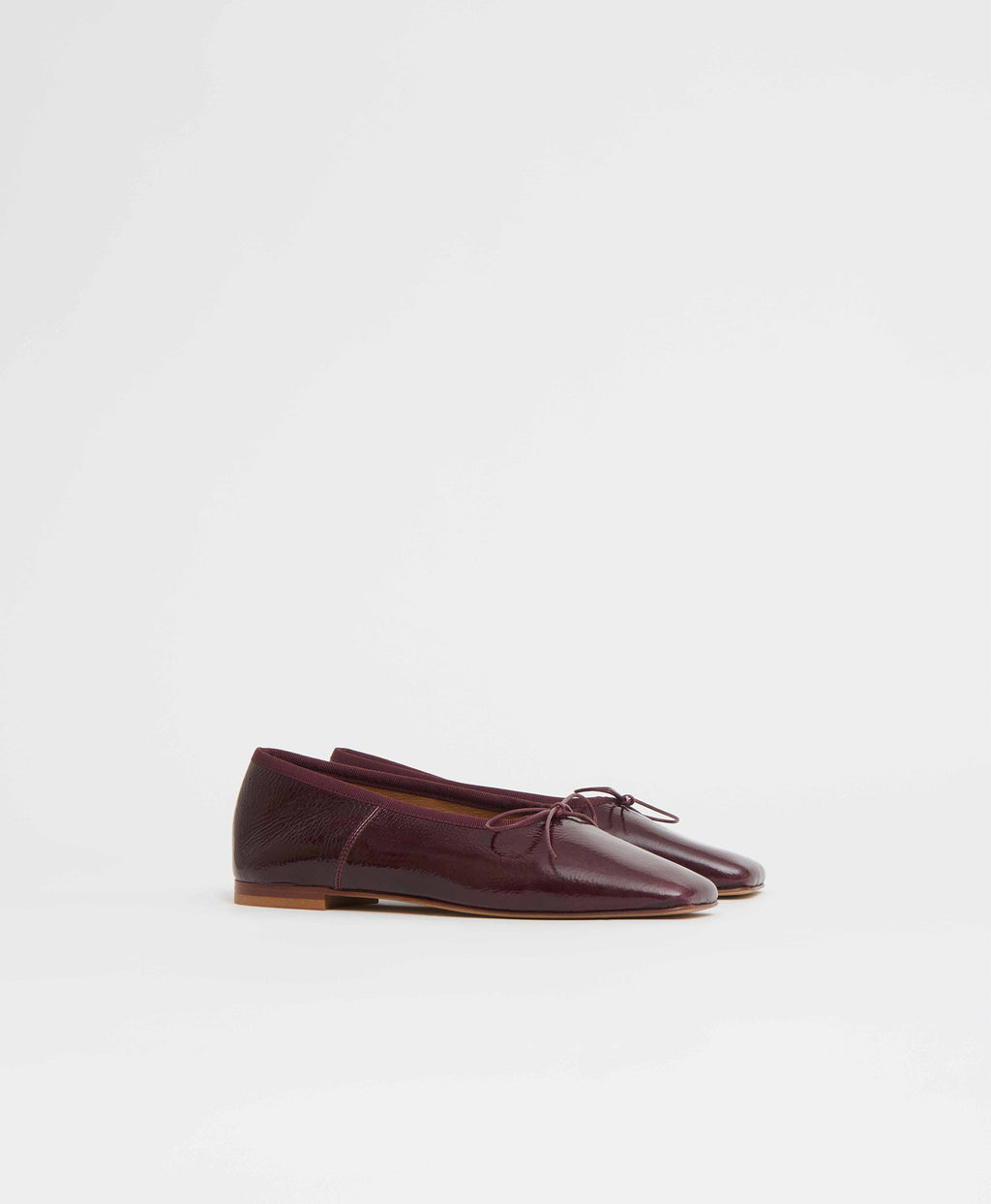 Square Toe Ballerina - Dark Oxblood