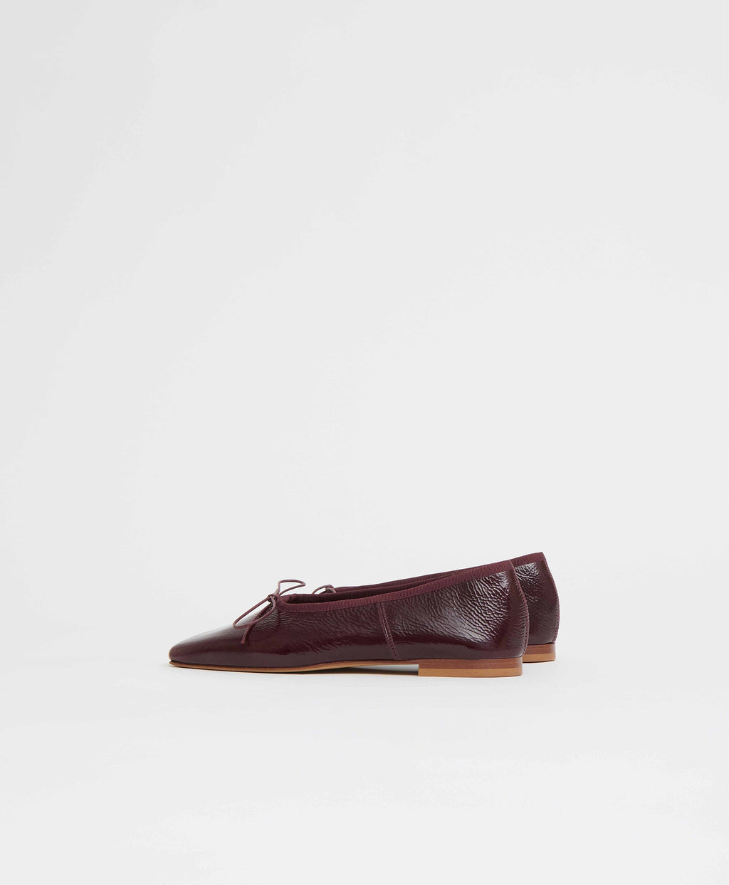 Square Toe Ballerina - Dark Oxblood