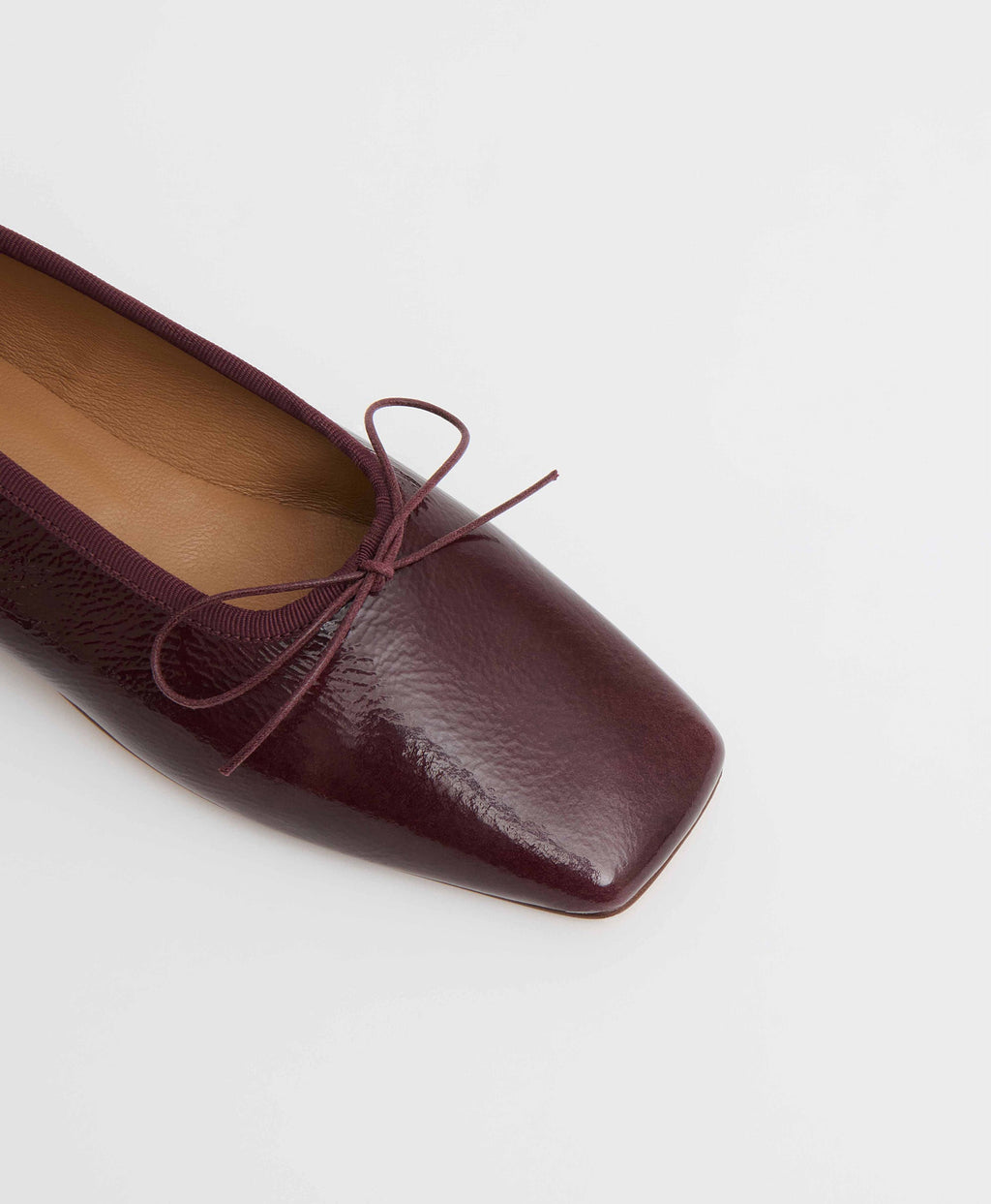Square Toe Ballerina - Dark Oxblood