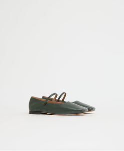 Square Toe Mary Jane - Moss
