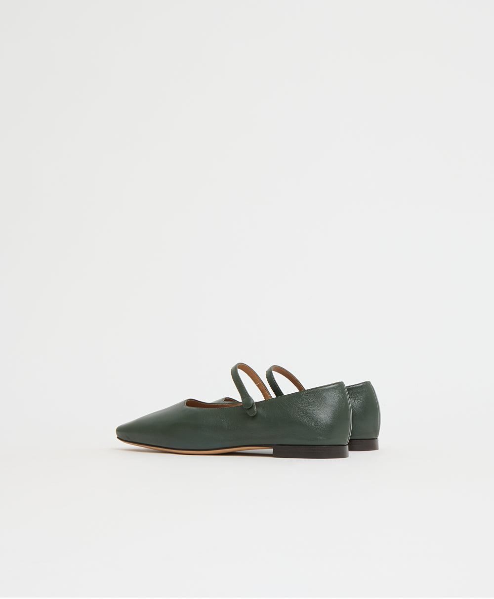 Square Toe Mary Jane - Moss