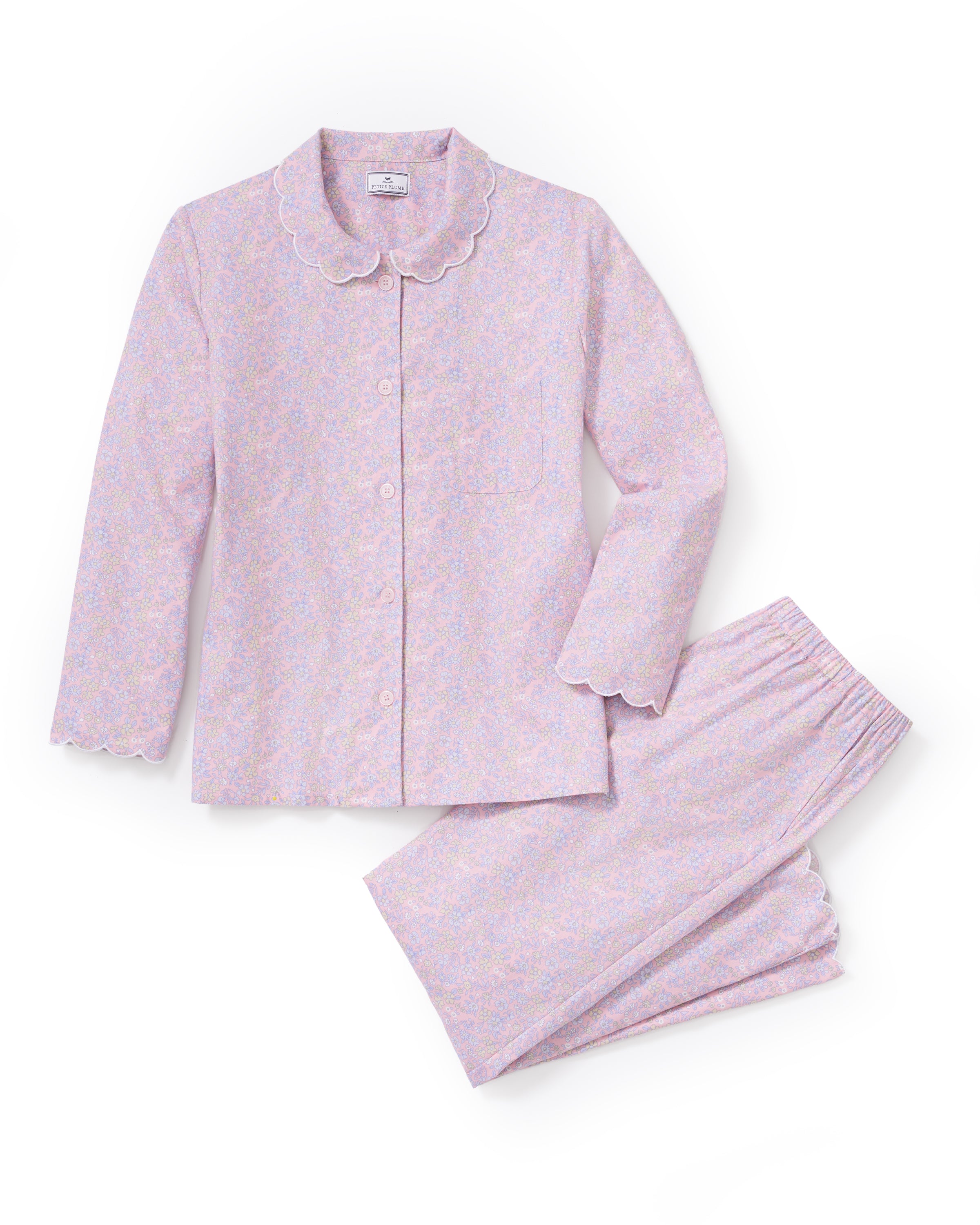 Twill Colette Pajama Set in Fleur Blush