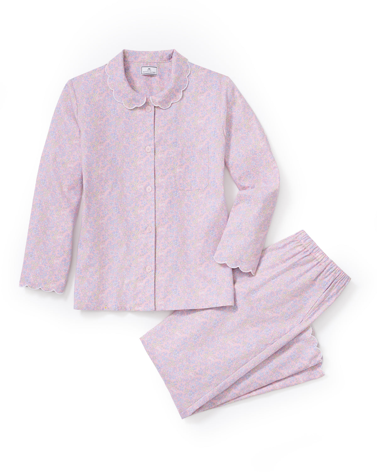 Twill Colette Pajama Set in Fleur Blush