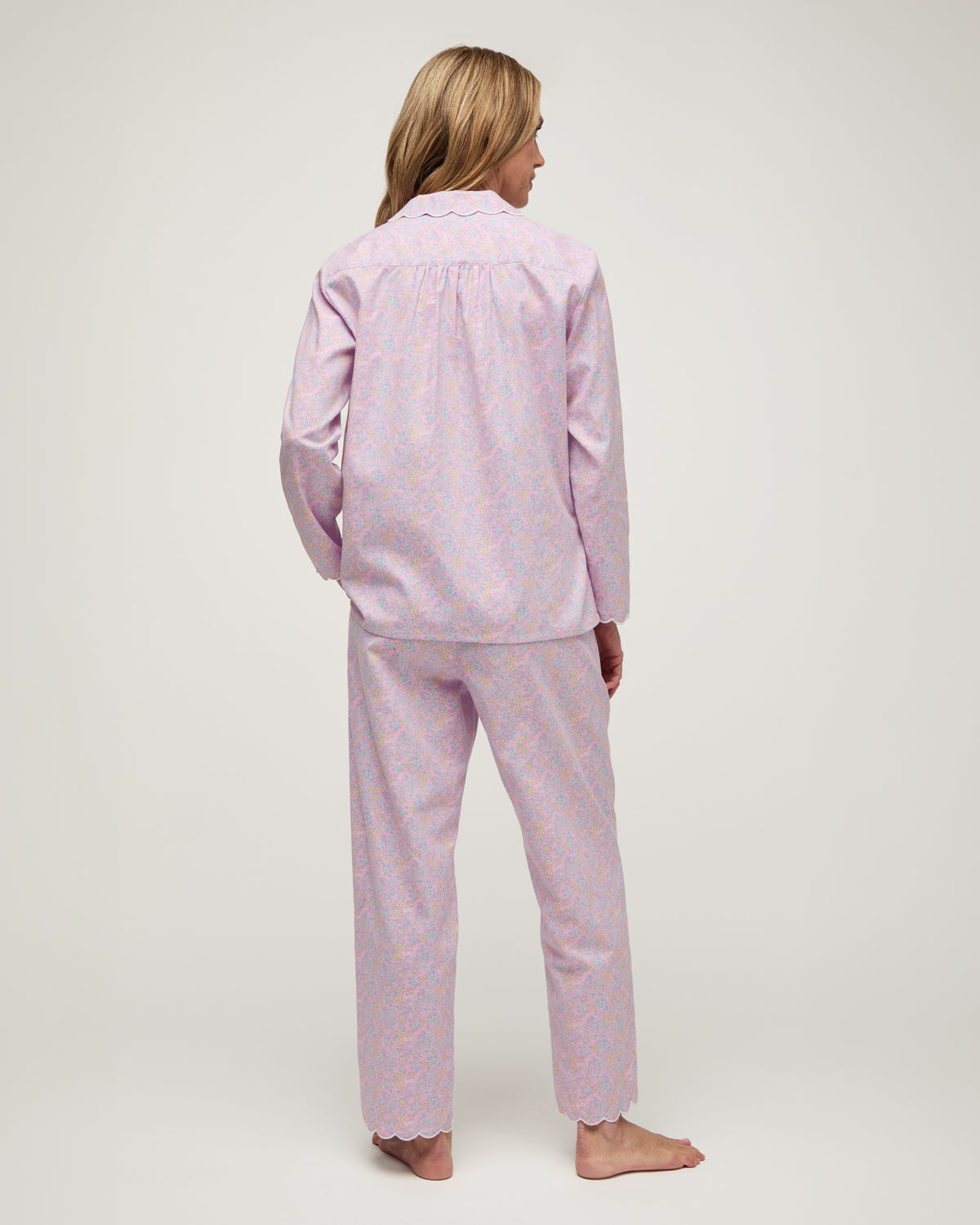 Twill Colette Pajama Set in Fleur Blush