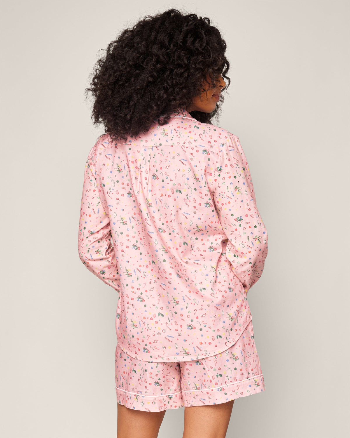 Women’s Twill Long Sleeve Short Set in Vintage Sweets