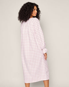 Women’s Twill Delphine Nightgown in Garnet Tattersall