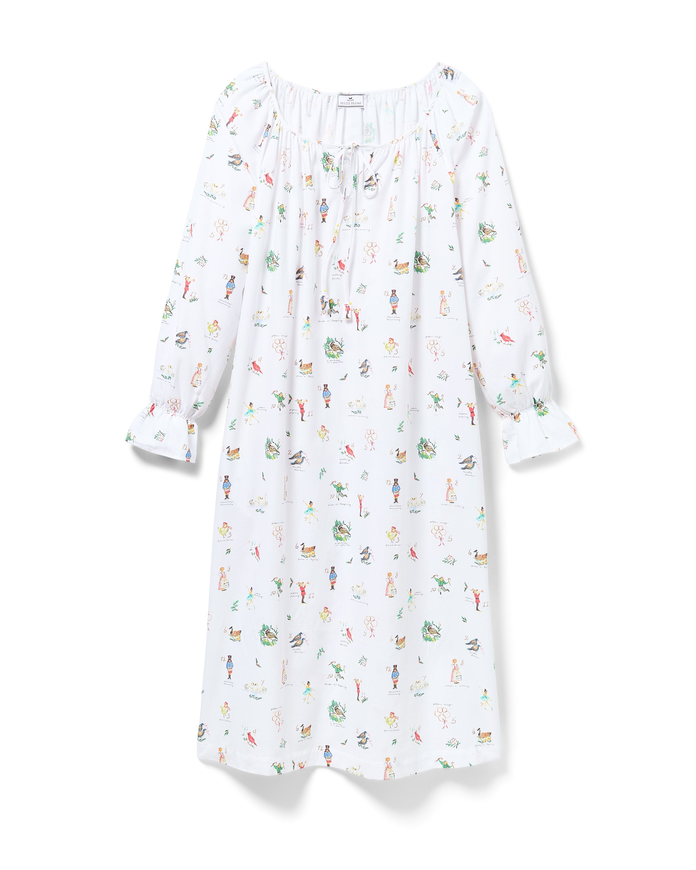 Women's Twill Delphine Nightgown in 12 Days of Christmas