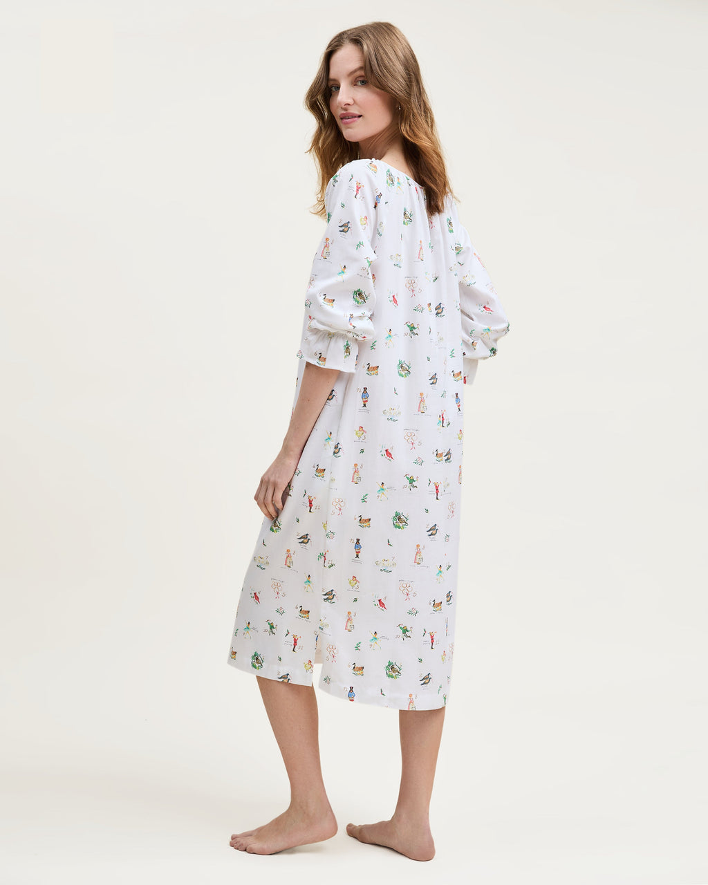 Women’s Twill Delphine Nightgown in 12 Days of Christmas