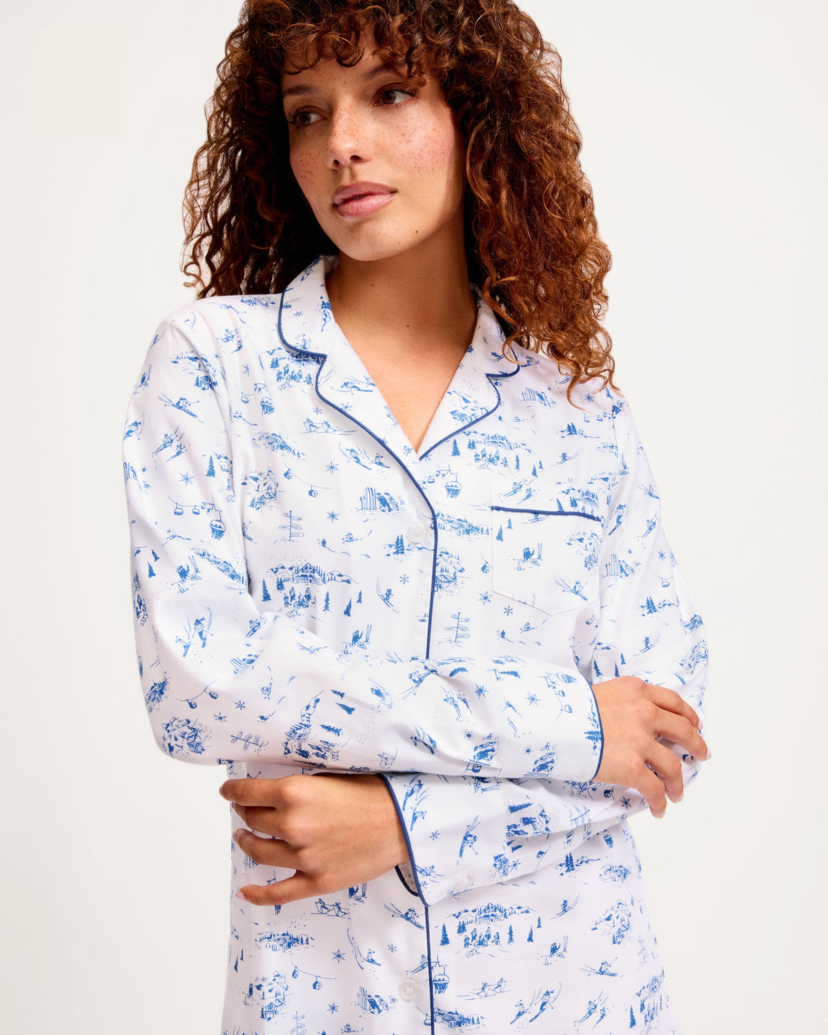 Women’s Twill Nightshirt in Chalet Toile