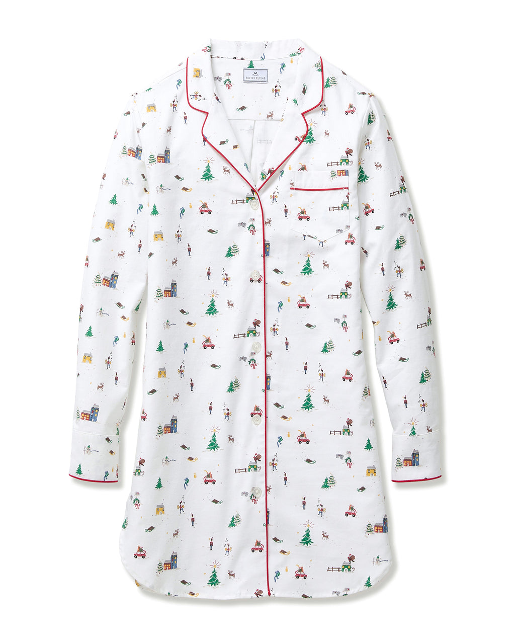 Women’s Twill Nightshirt in Holiday Town