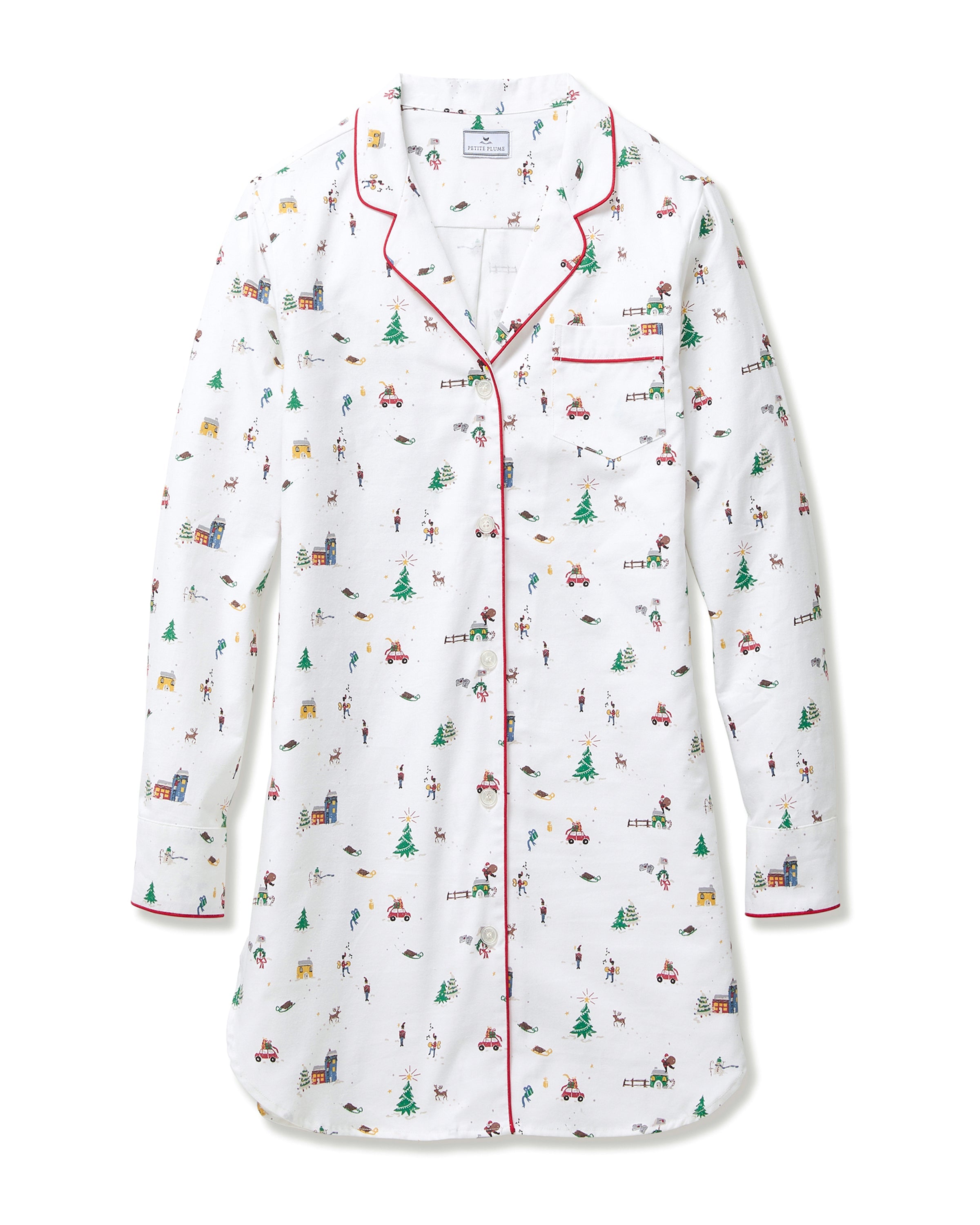 Women’s Twill Nightshirt in Holiday Town