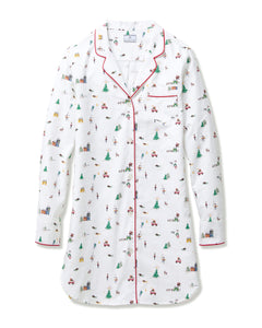 Women’s Twill Nightshirt in Holiday Town
