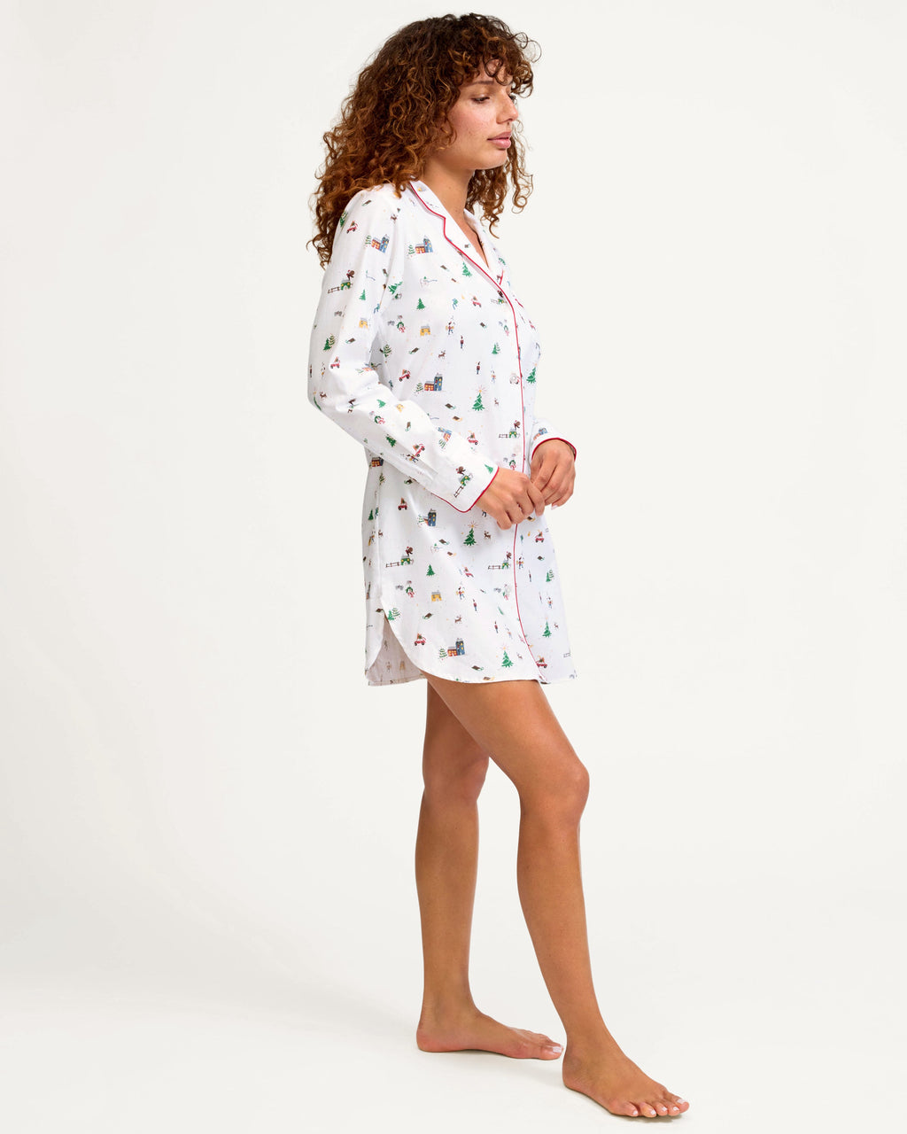 Women’s Twill Nightshirt in Holiday Town