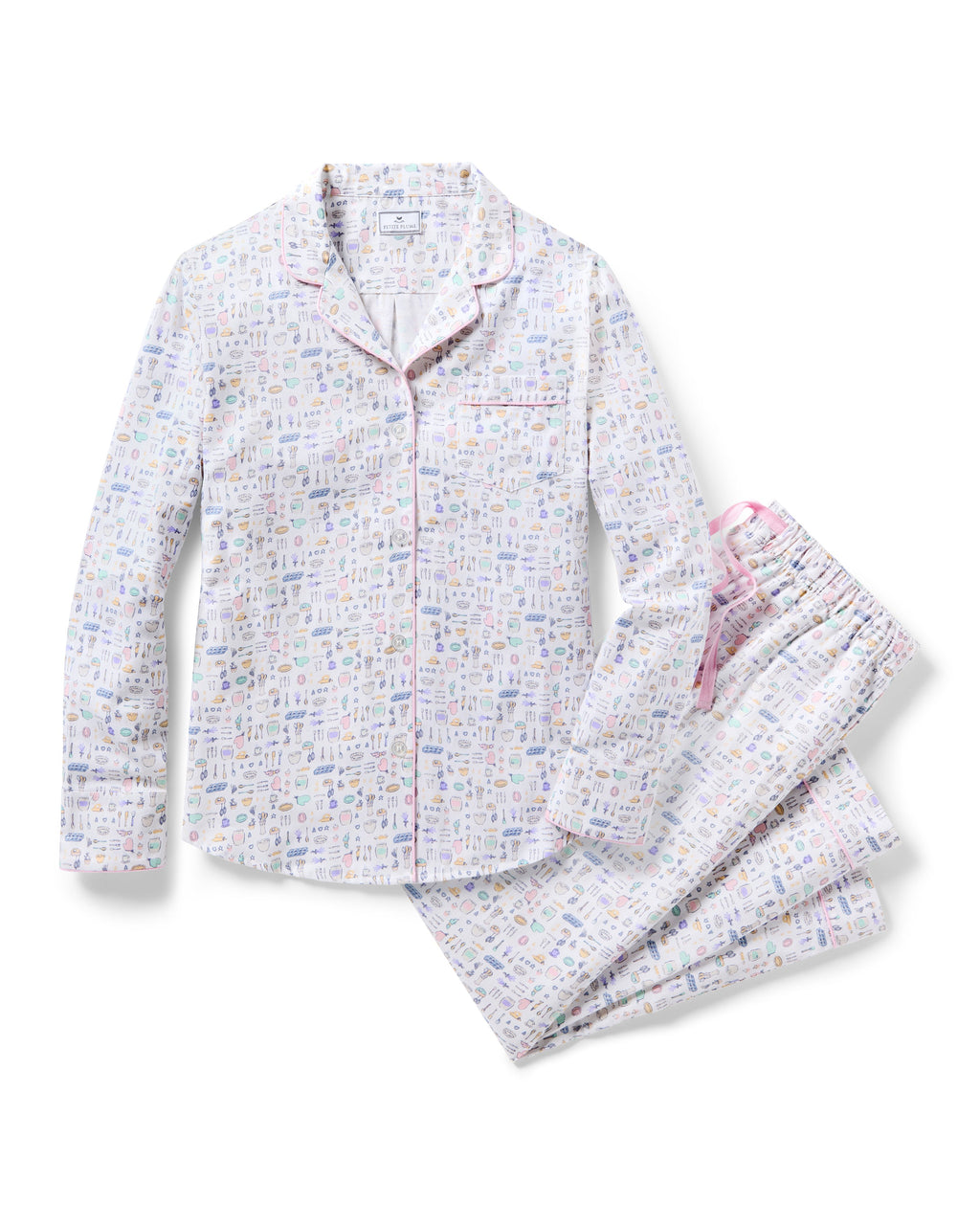 Women’s Twill Pajama Set in Baking Spirits Bright
