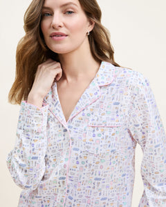 Women’s Twill Pajama Set in Baking Spirits Bright