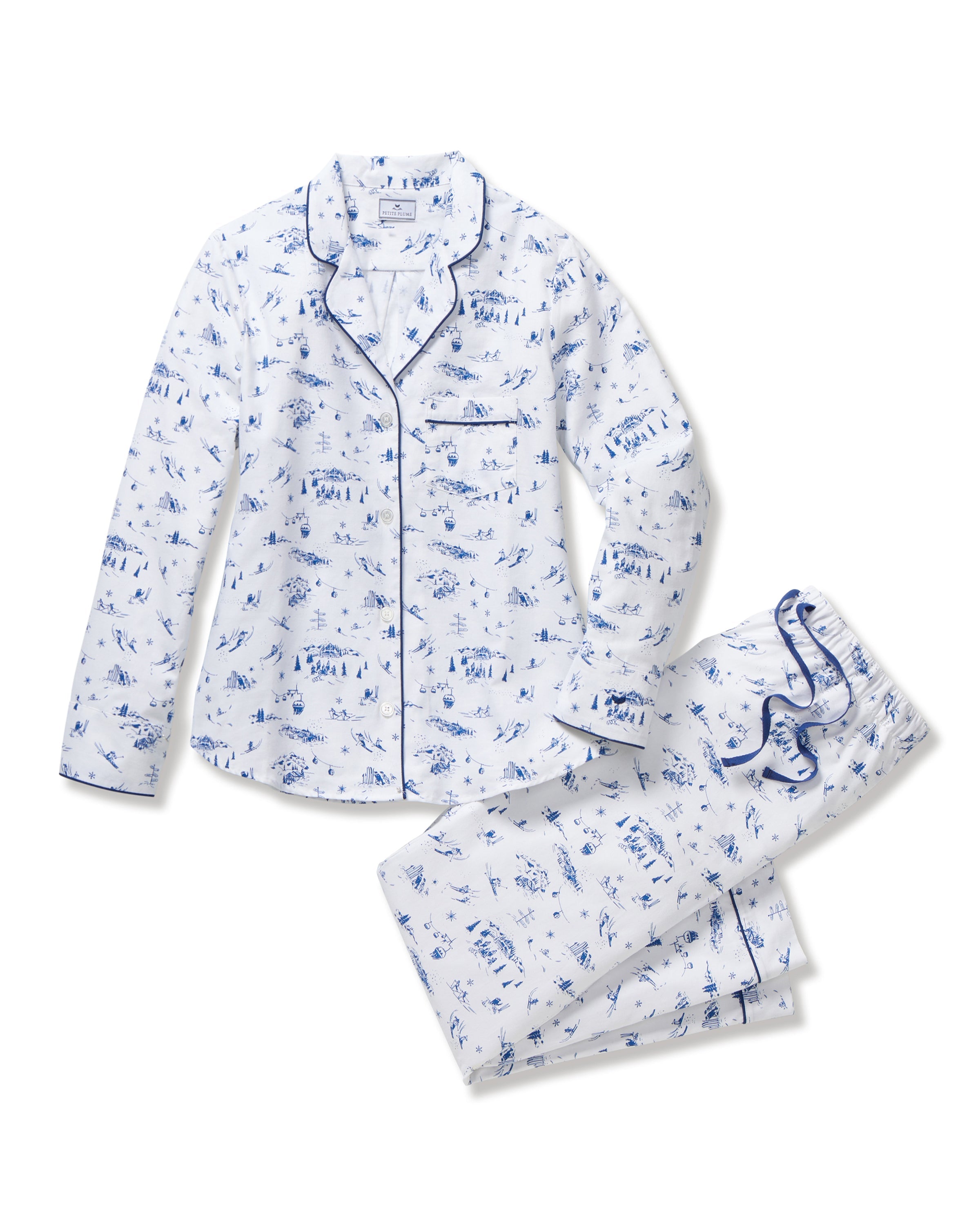 Women’s Twill Pajama Set in Chalet Toile