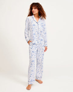 Women’s Twill Pajama Set in Chalet Toile