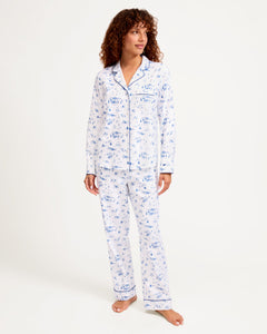 Women’s Twill Pajama Set in Chalet Toile