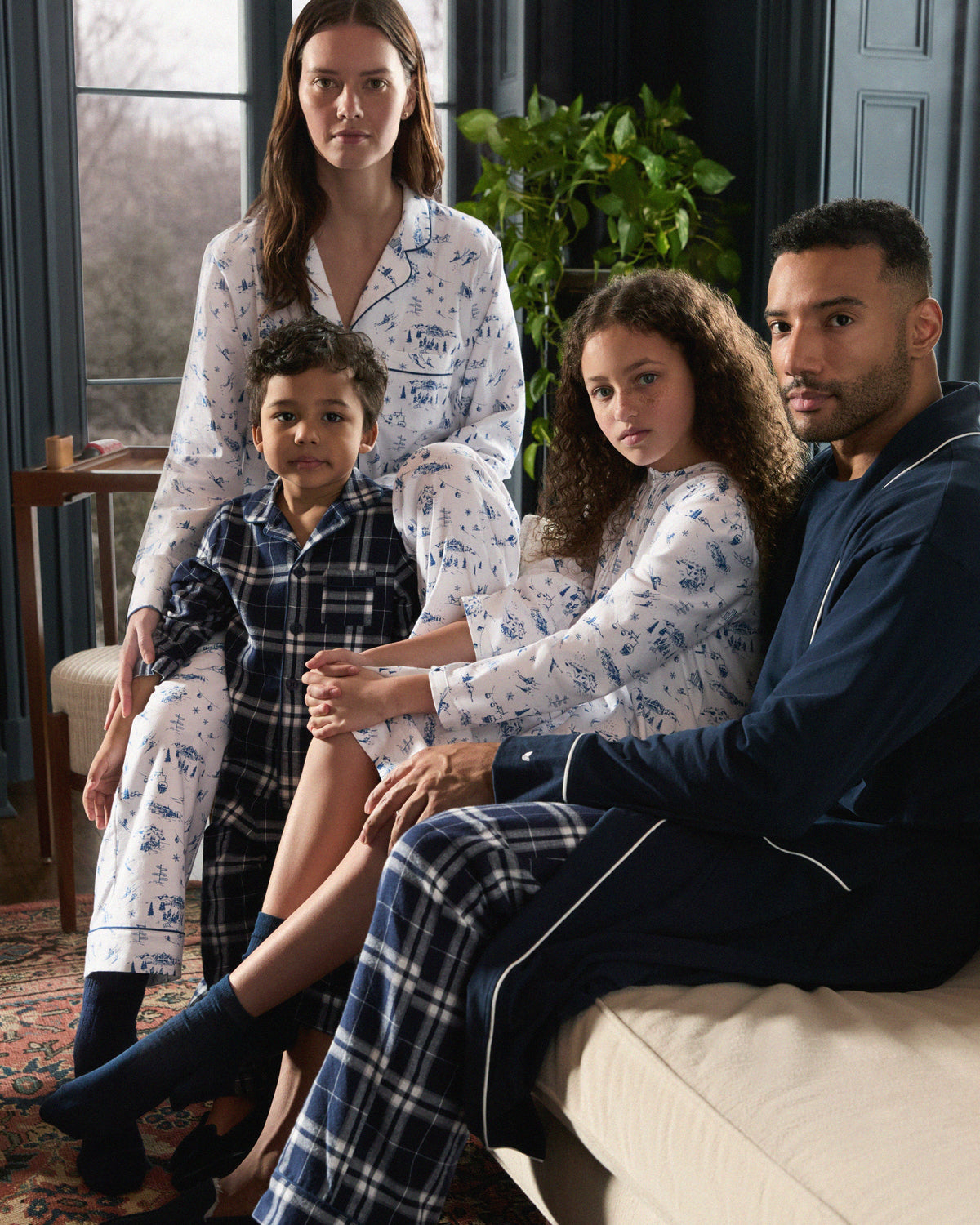 Women’s Twill Pajama Set in Chalet Toile