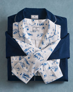 Women’s Twill Pajama Set in Chalet Toile