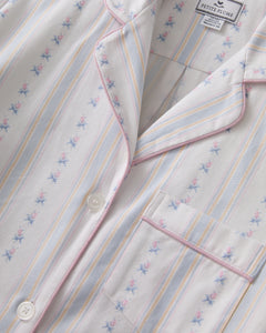 Twill Pajama Set in Cottage Stripe