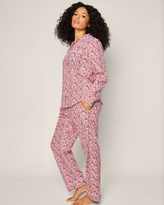 Women’s Twill Pajama Set in Fleurs des Bois