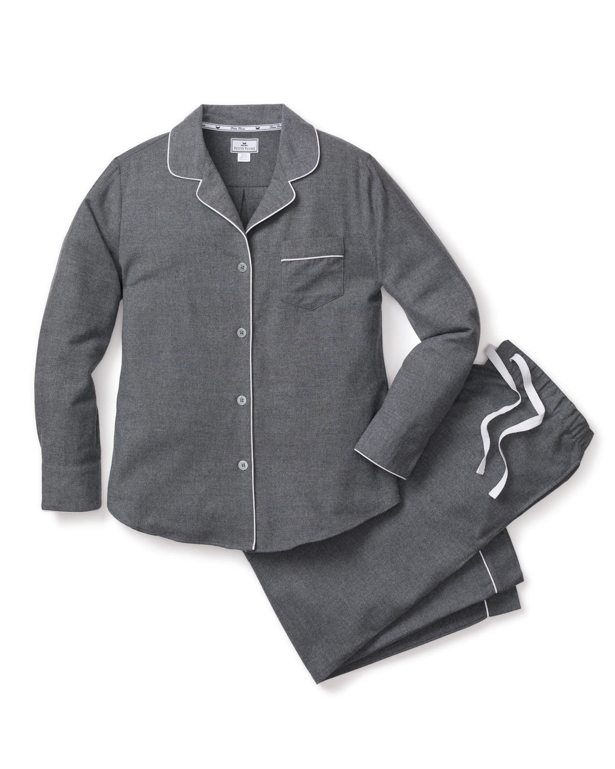 Women’s Flannel Pajama Set in Grey