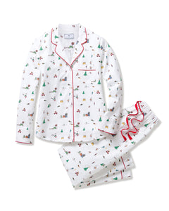 Women’s Twill Pajama Set in Holiday Town